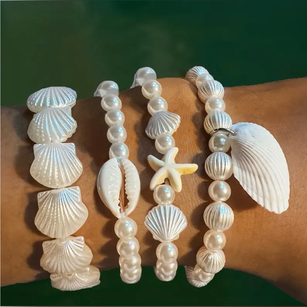 FAUX SHELL BRACELET HANDCRAFTED BY A LOCAL ARTIST